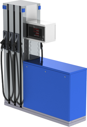 Трехтопливная топливораздаточная колонка {amp}quot;Евролайн{amp}quot; синий цвет