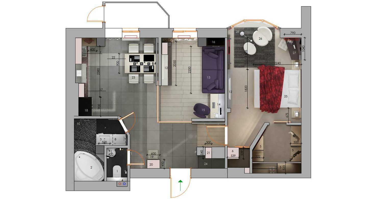 Перепланировка двухкомнатной квартиры (50 фото): переделка 2-комнатных «хрущевок» в кирпичном доме в трехкомнатные квартиры и другие варианты