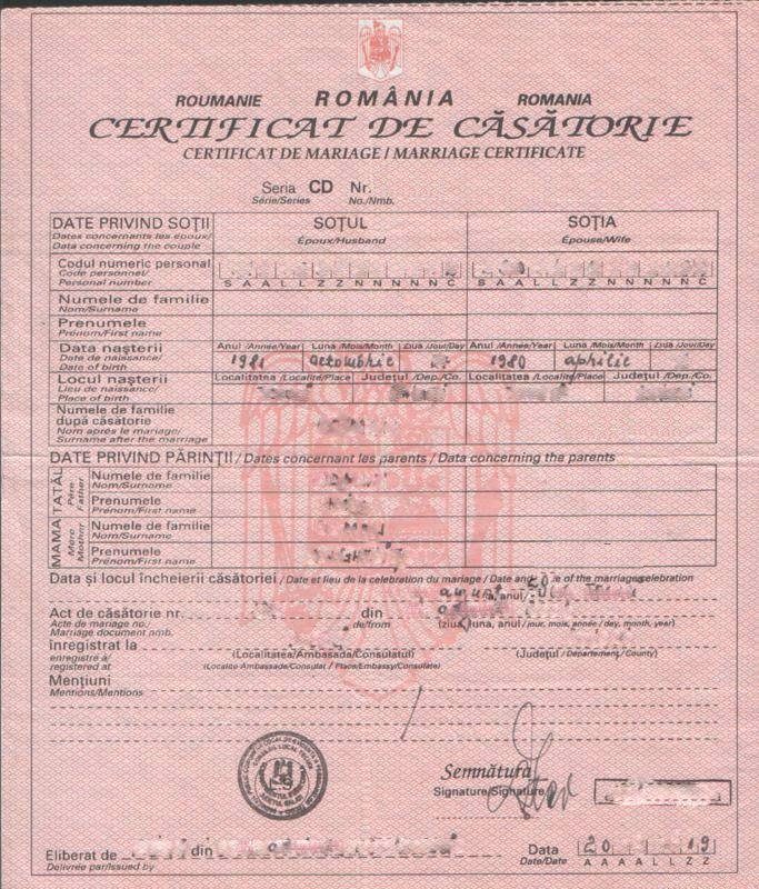 Брак с гражданином Румынии и порядок получения гражданства
